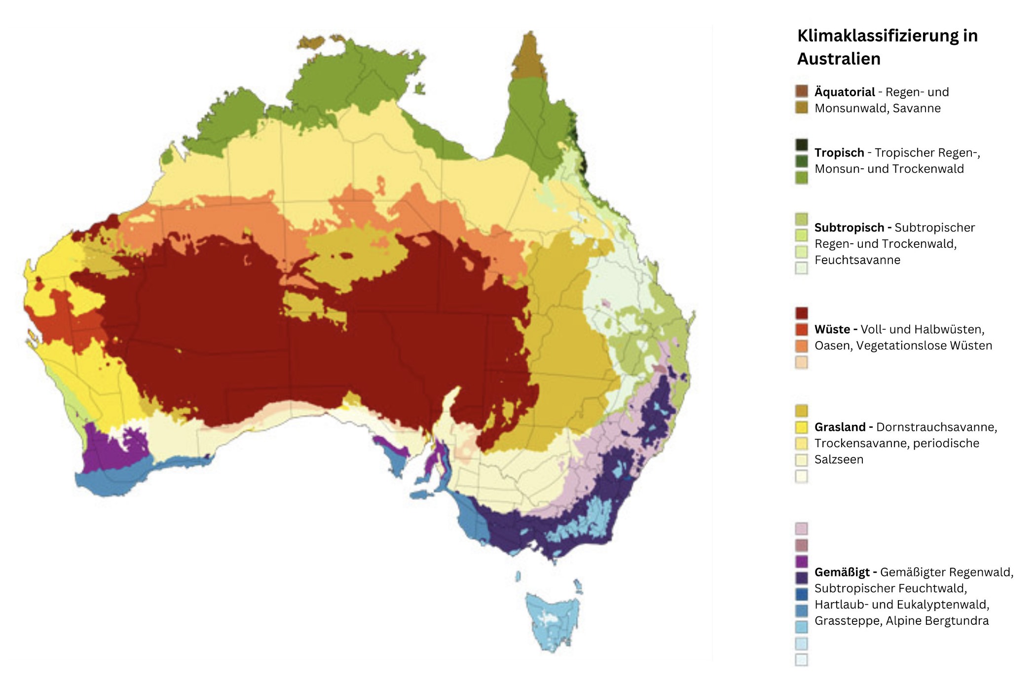 Beste Reisezeit für Australien_Klimazonen